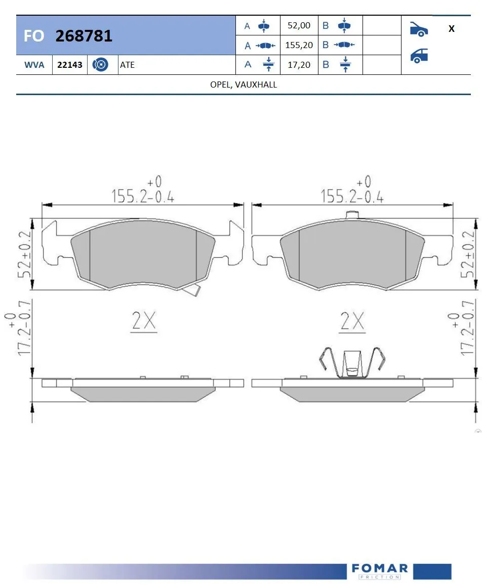 Brake Pad Set, disc brake